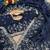 Navy Blue embroidered print Jimmy Choo Saree with stitched blouse
