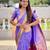 Lavender Maharastrian Paithani silk blend Saree