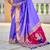 Lavender Maharastrian Paithani silk blend Saree