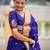 Navy Blue Maharastrian Paithani silk blend Saree