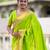 Parrot Green Maharastrian Paithani silk blend Saree