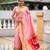 Pink Maharastrian Paithani silk blend Saree