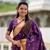 Plum Maharastrian Paithani silk blend Saree