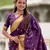 Plum Maharastrian Paithani silk blend Saree