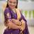 Plum Maharastrian Paithani silk blend Saree