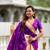 Purple Maharastrian Paithani silk blend Saree