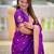 Purple Maharastrian Paithani silk blend Saree