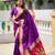 Purple Maharastrian Paithani silk blend Saree