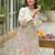 Vastramaya bouquet beige embroidered cotton co ord set