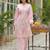 Vastramaya pinky pink embroidered cotton co ord set
