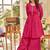 Gaurisha merlot pink embroidered cotton co ord set