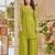 Gaurisha barf green embroidered linen blend co ord set