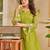 Gaurisha barf green embroidered linen blend co ord set
