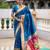 Teal Maharastrian Paithani silk blend Saree
