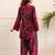 Kabool sangria magenta printed viscose rayon co ord set