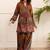 Kabool brick grey printed viscose rayon co ord set