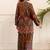 Kabool brick grey printed viscose rayon co ord set