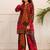 Kabool berry red printed viscose rayon co ord set