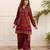 Kabool garnet purple printed viscose rayon co ord set