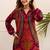 Kabool garnet purple printed viscose rayon co ord set