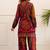 Kabool garnet purple printed viscose rayon co ord set