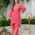 Jayti raspberry pink printed linen blend co ord set