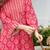 Jayti raspberry pink printed linen blend co ord set