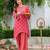 Jayti raspberry pink printed linen blend co ord set