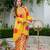 Jayti sunshine yellow printed linen blend co ord set