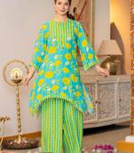 Jayti kelly multicolor printed linen blend co ord set