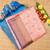 Peach designer soft silk saree
