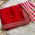 Red sequin Work Embroidered Border Silk blend Saree