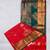 Red and green semi silk saree
