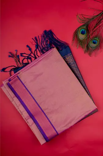Golden pink vairaoosi soft silk saree