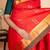 Red designer weave pure silk saree