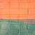 Peachish orange borderless pure touch silk saree