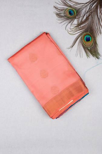 Peach pure touch silk saree