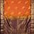 Orange and purple designer semi silk saree