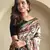 Off White silk blend Kalamkari Printed Saree