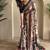 Off White silk blend Kalamkari Printed Saree