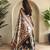Off White silk blend Kalamkari Printed Saree