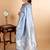 Grey temple border kanjipuram silk saree