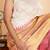 Offwhite pink raising border kanjivaram silk saree