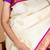 Offwhite and purple pure kanjivaram silk saree