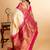 Offwhite majenta pink korvai kanchipuram silk saree