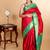 Red and blue kanjivaram silk saree