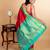 Red and blue kanjivaram silk saree