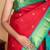 Red and blue kanjivaram silk saree