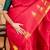 Red temple border kanjipuram silk saree