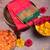 Reddish pink semi silk saree